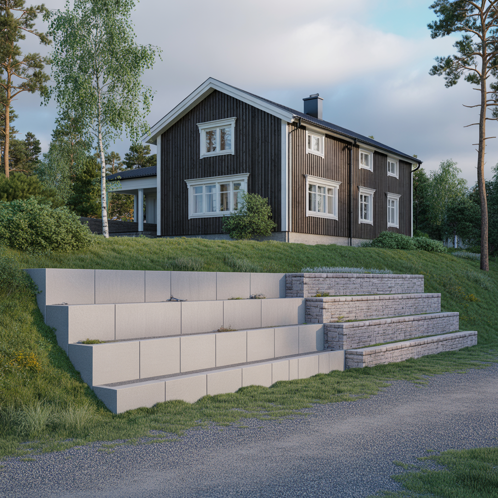 l stod eller murblock i slant jamforelse och kostnad