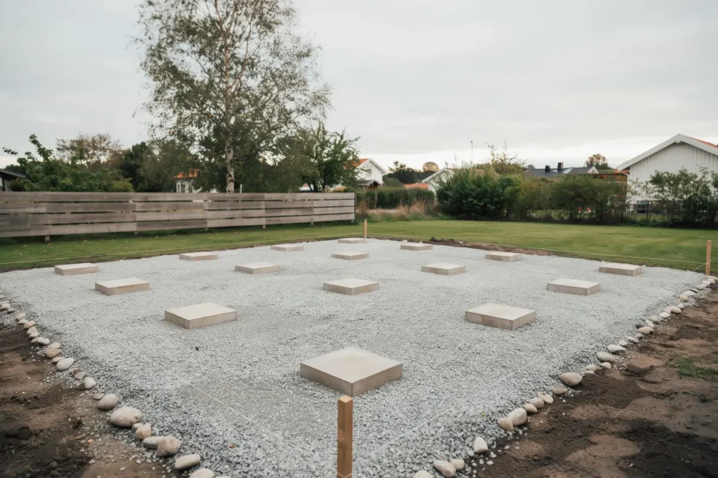 markberedning och plintgrund f r attefallshus i borstahusen landskrona