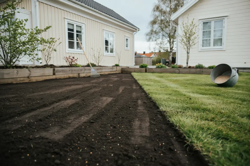finplanering och s dd av gr smatta vid villa i h ljarp