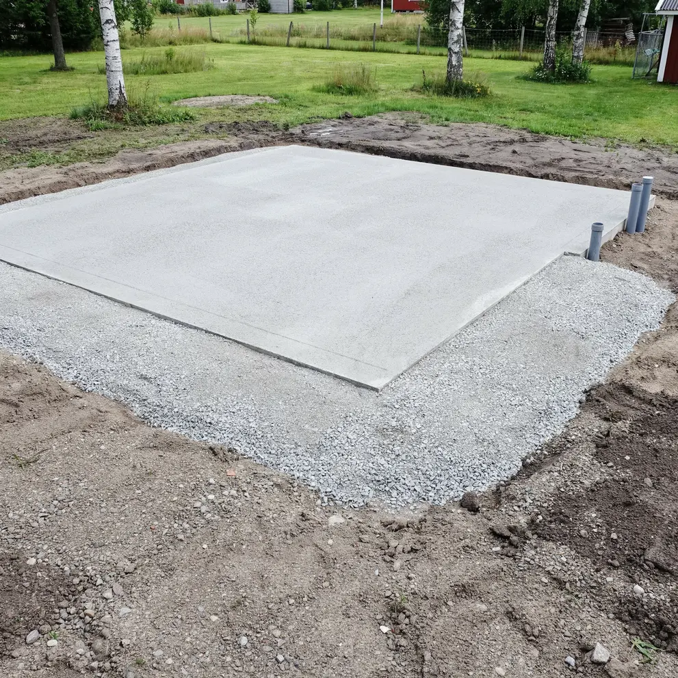 anlagga husgrund gjutning betongplatta landskrona skane
