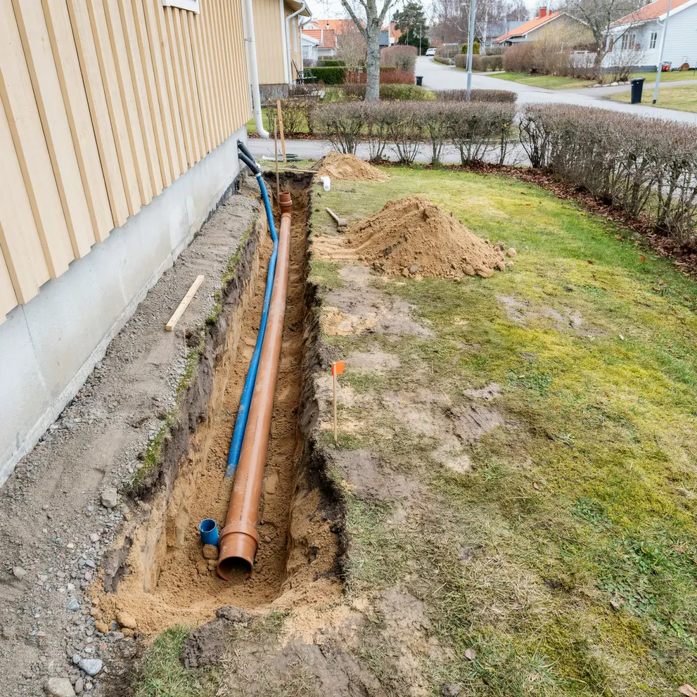 koppla kommunalt vatten avlopp landskrona skane